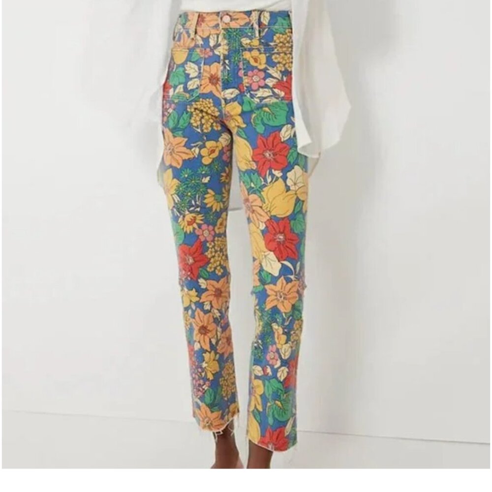 MOTHER floral jeans